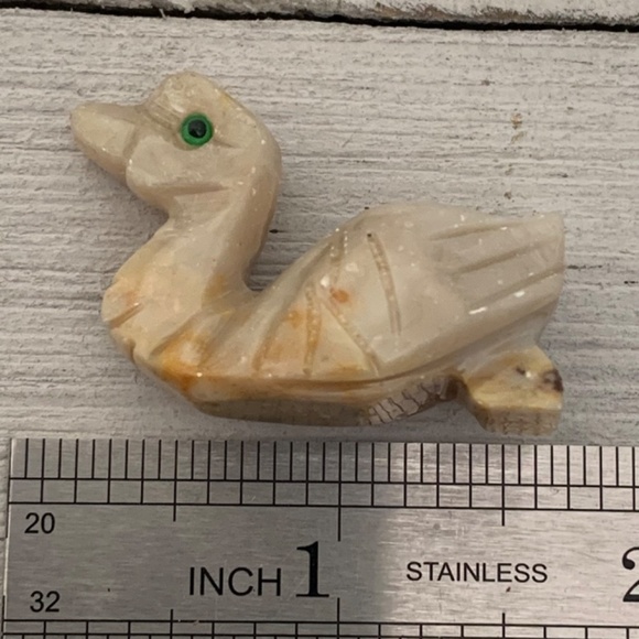 Soapstone Duck Miniature Figurine Carving Crystal Healing Animal Pocket Pet 1.5" - Picture 8 of 8